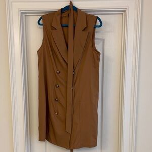 SHEIN Curve Tan Blazer  Vest - 1XL